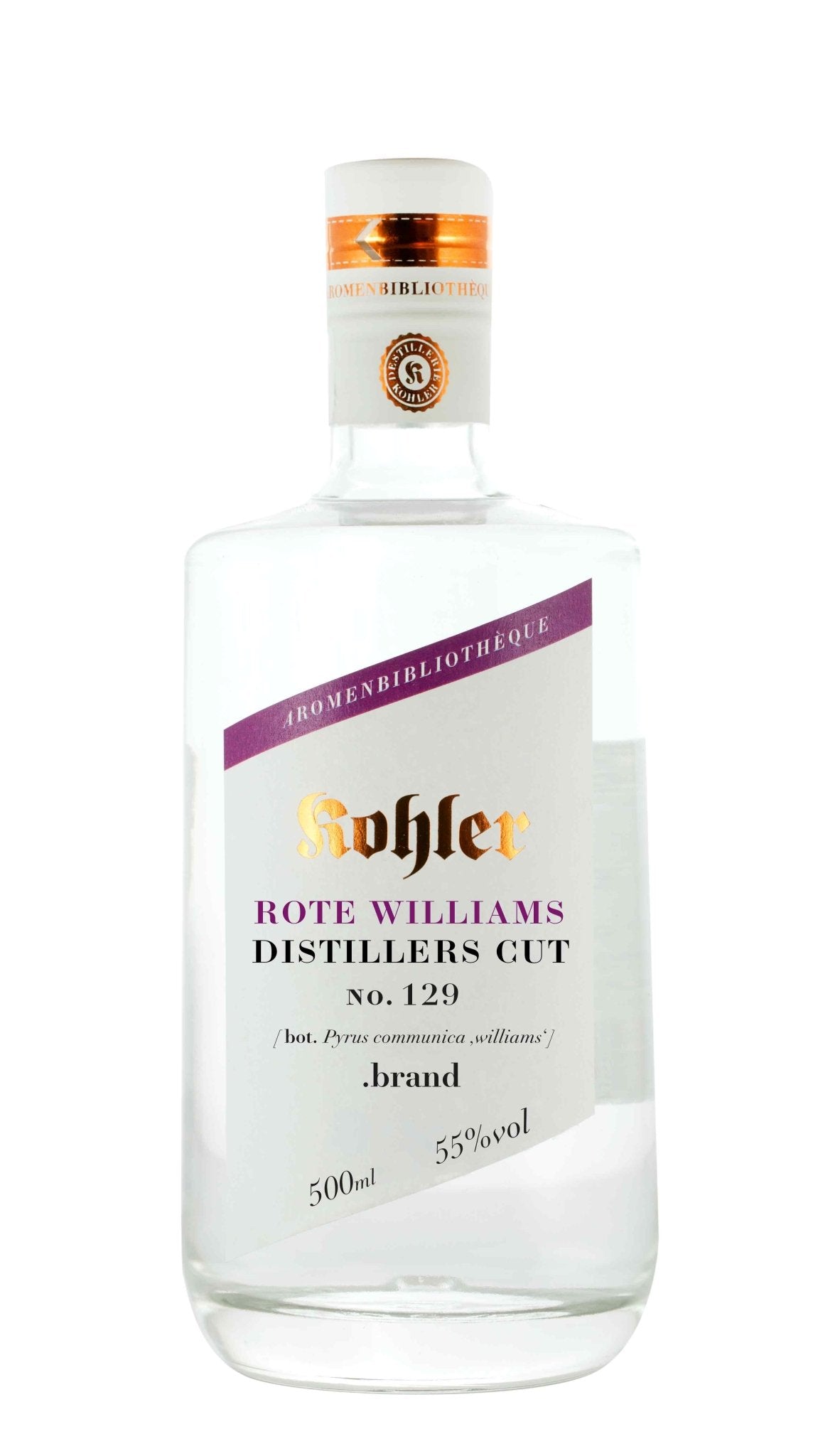 Rote Williams - Birne »Distillers Cut« .brand 55%vol - Destillerie Kohler - Aromenbibliothéque